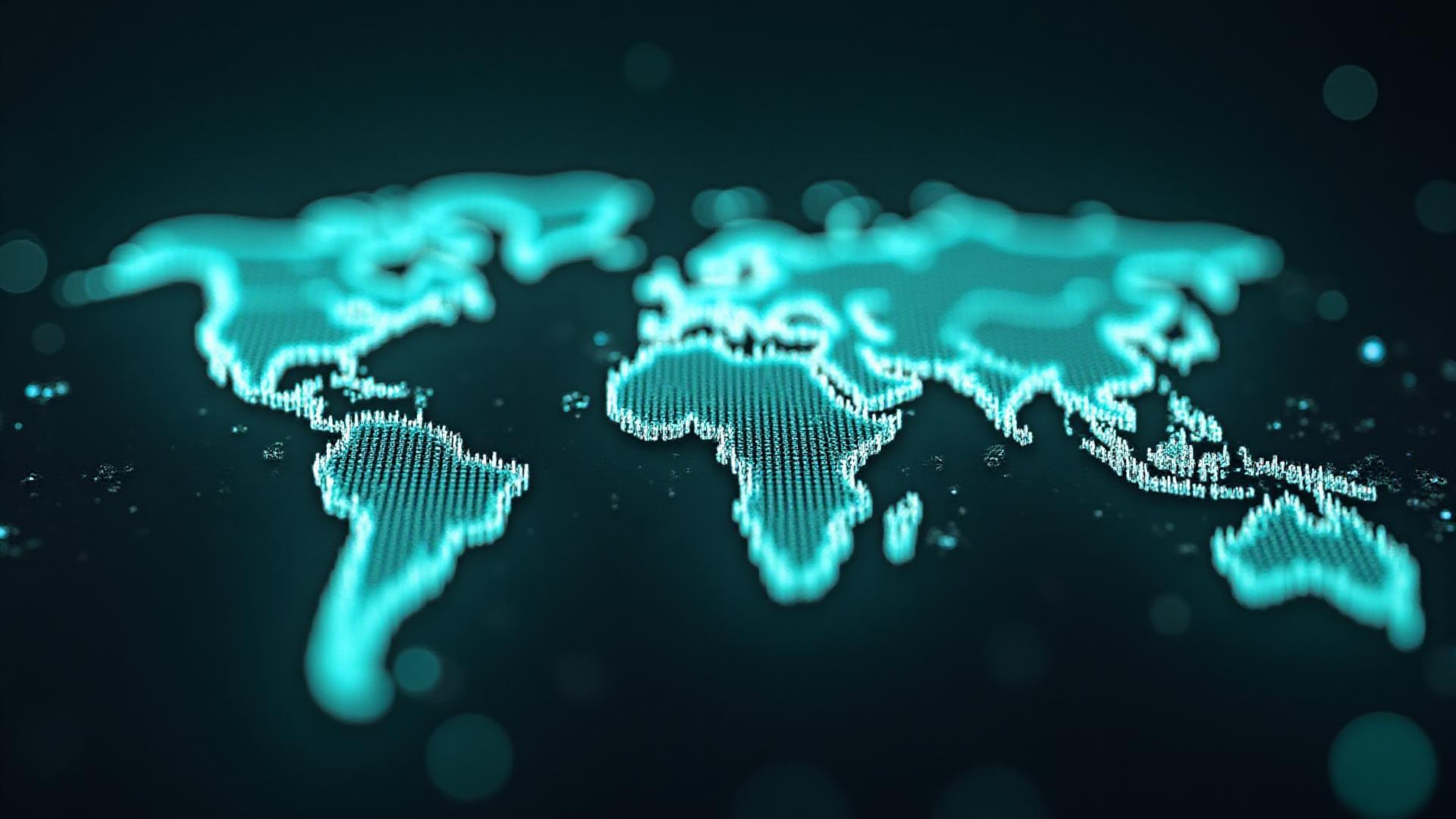 Futuristic AI logistics network visualization