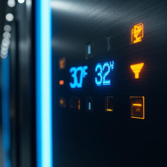 Interior dashboard of a high-tech climate control unit